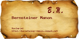 Bernsteiner Manon névjegykártya